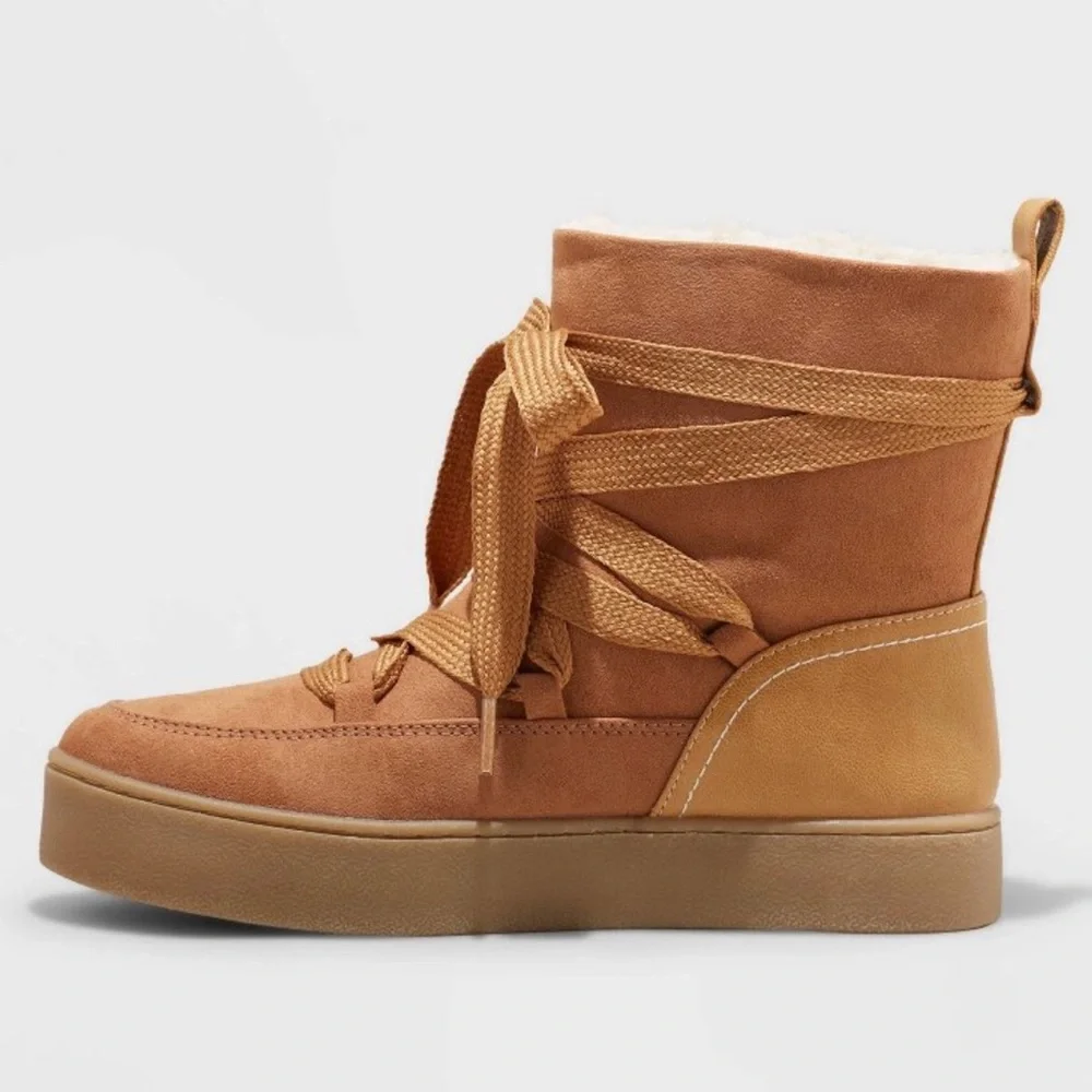 ❄️LACE UP MICROSUEDE BOOTS
